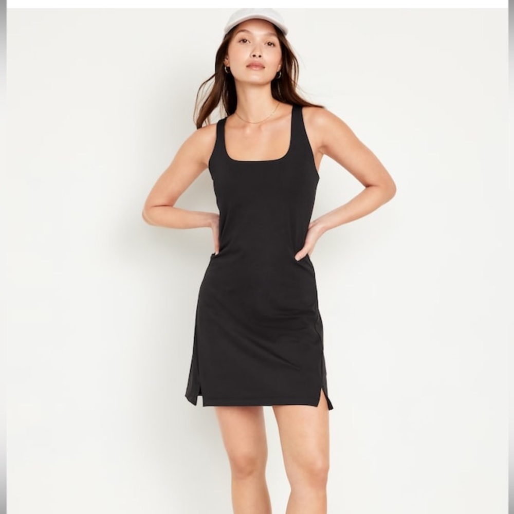 Old Navy Powersoft Sleeveless Shelf Bra Dress - Black - Women’s Large